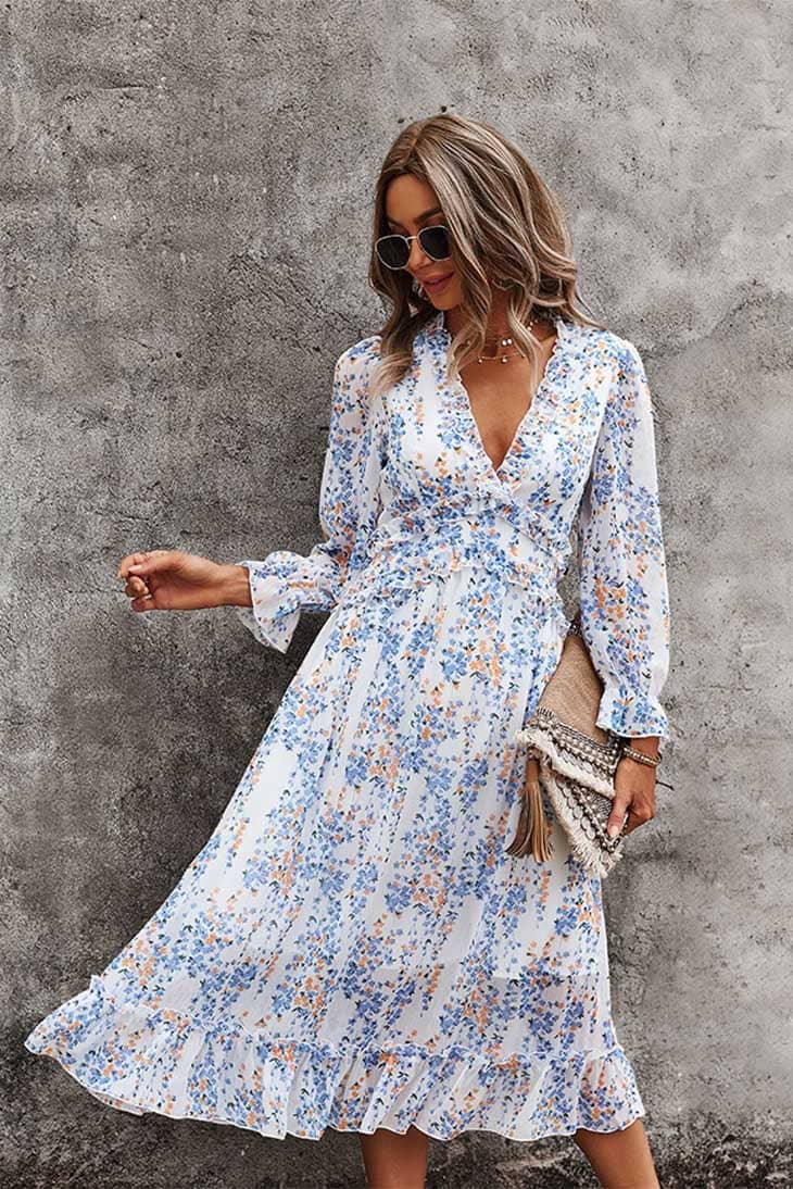 Femme Boheme Robe Longue Boheme Manche Longue Boheme Chic Robe