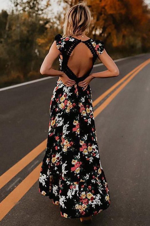 Robe Bohème Fleurie Dos Nu Hermance