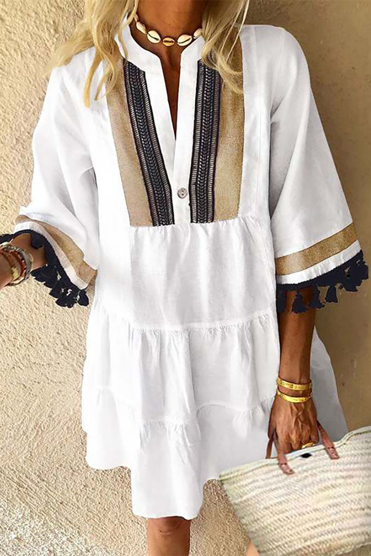 Dentelle Tuniques Blanches Robe Courte Tunique Dentelle Blanche