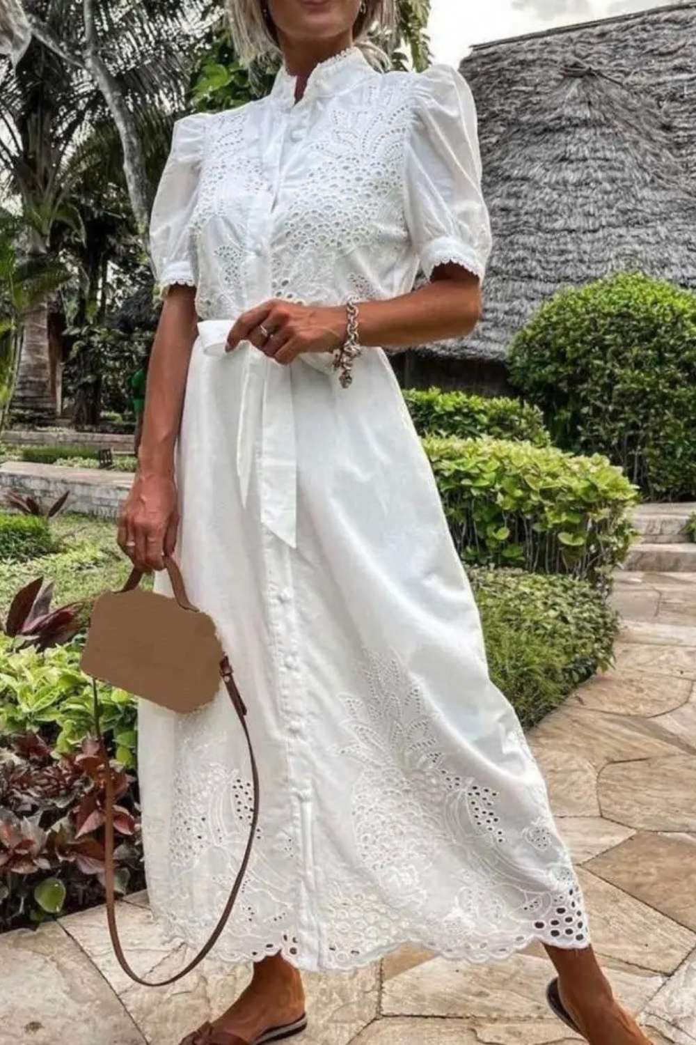 Robe Bohème Chemisier à Boutons - Cassia