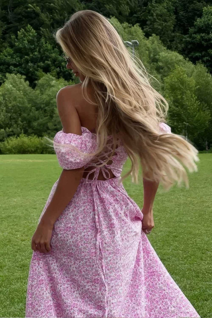 Robe Bohème Fendue et Décolleté - Calypso