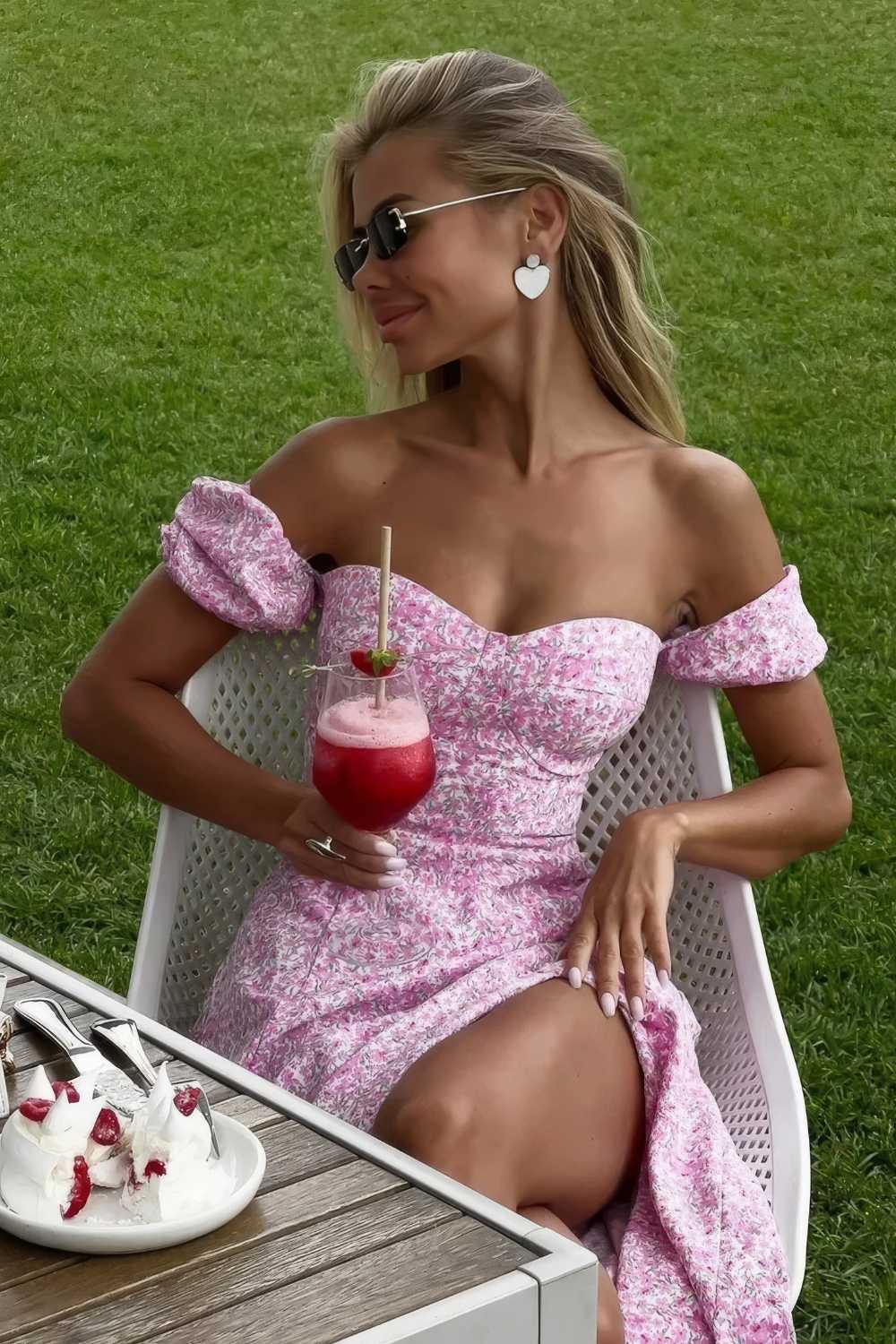 Robe Bohème Fendue et Décolleté - Calypso