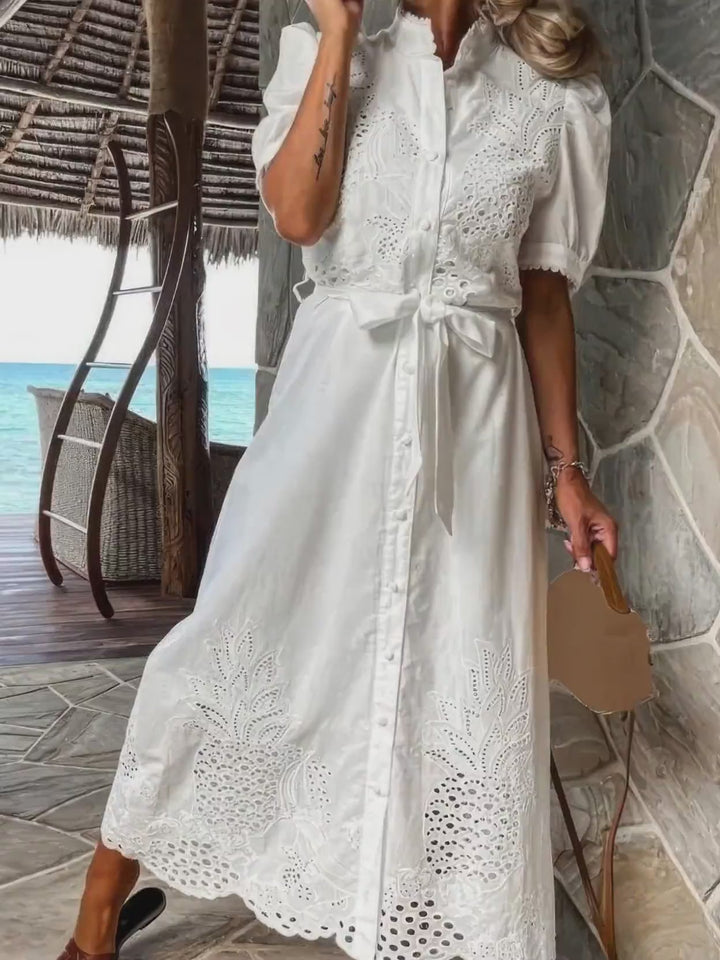 Robe Bohème Chemisier à Boutons - Cassia