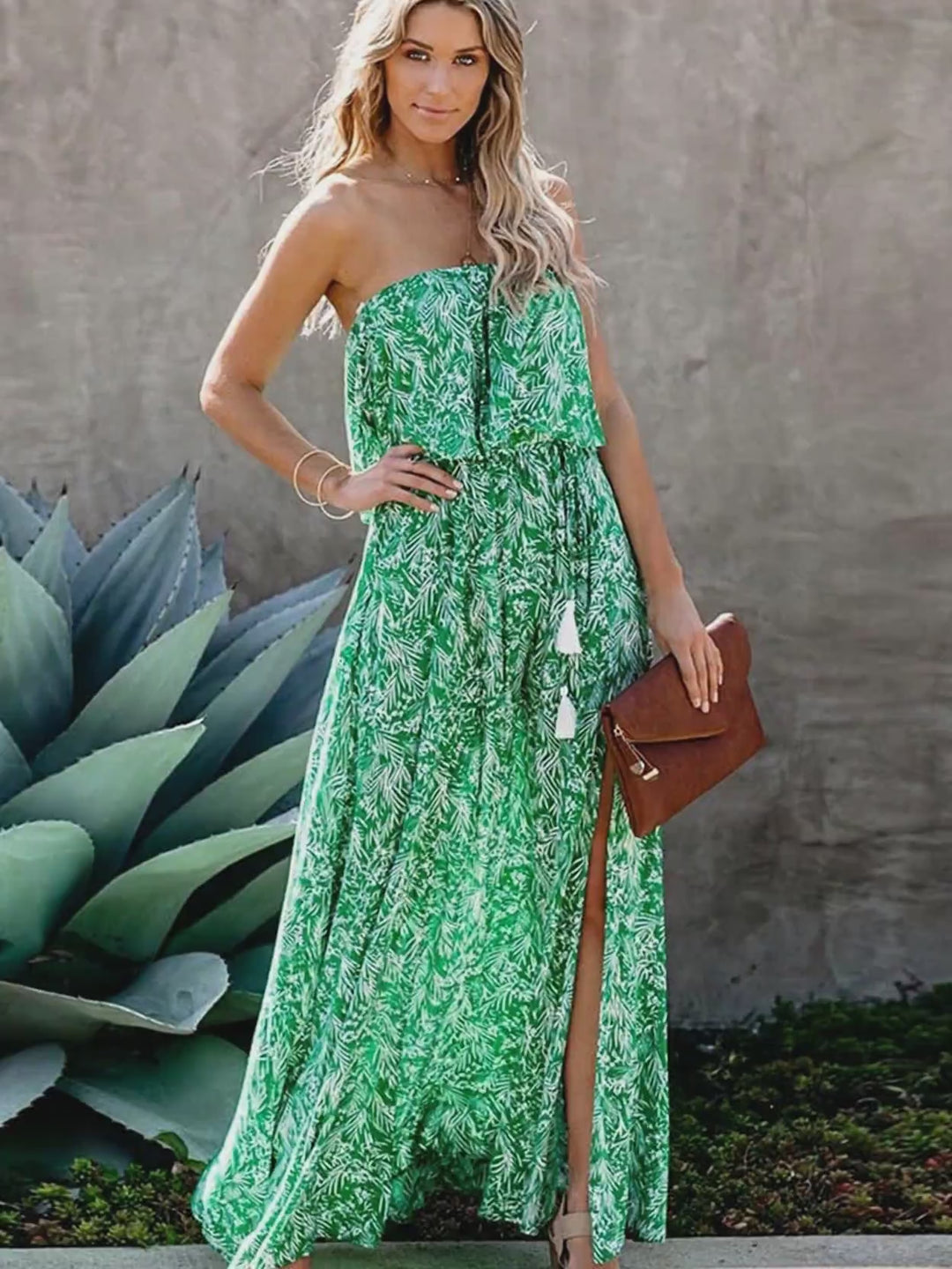 Robe Longue Bohème Sans Bretelles - Sixtine