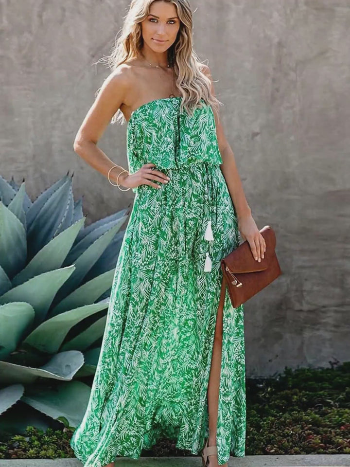 Robe Longue Bohème Sans Bretelles - Sixtine