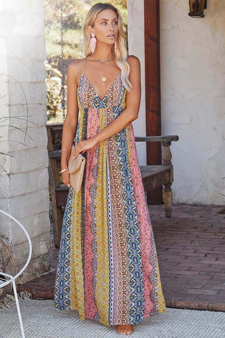 Robe soirée colorée on sale