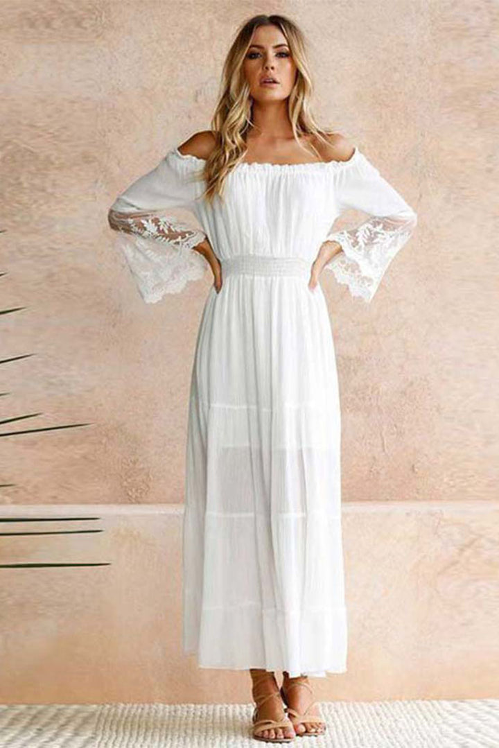 robe de soirée blanche bohème